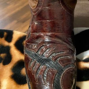 Black and brown western boots for women
